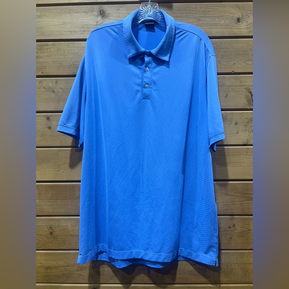 Nike Tiger Woods Collection Polo Shirt Men’s L Blue Dri-Fit Golf Business Casual